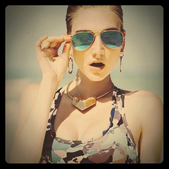 Accessories - “Dolly” Aviators Gold Frame Sunglasses Universal